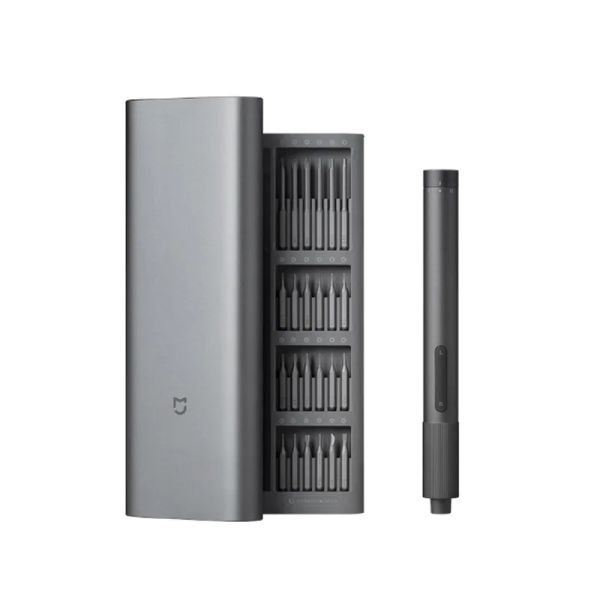 Control Xiaomi Mijia Kit de destornilladores de precisión eléctricos 2 engranajes Control de par 400 tornillo 1 caja de aluminio magnética recargable tipo C