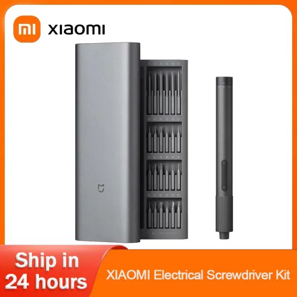 Control Xiaomi Mijia Kit de destornillador de precisión Electrical Typec Recargable 2 Torque de engranaje S2 Aleación de broca de acero DIACTOR DE DIA