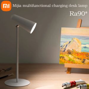Contrôle XIAOMI Mijia lampe de bureau de charge multifonctionnelle 2000mAh Ra90 Anti lumière bleue 3in1 lampe de table Portable lampe de poche lampe de serrage