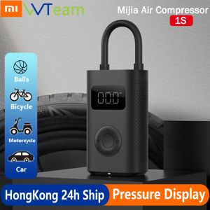 Contrôle Xiaomi Mijia compresseur d'air électrique Portable 1S surveillance numérique de la pression des pneus Mi pompe à Air trésor gonflable pour voiture