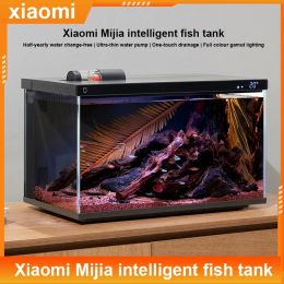 Controle Xiaomi Mijia Smart Fish Tank Via Mijia App gecontroleerde externe voeding Temperatuurmonitor Smart Light System Xiaomi Aquarium Tank