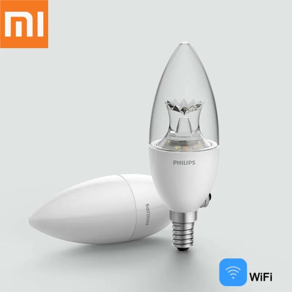 Contrôle Xiaomi Mijia ampoule de bougie LED intelligente WiFi E14 lampe Zhirui réglable APP contrôle Mijia dispositif domotique intelligent