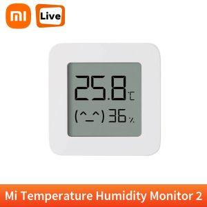 Contrôle Xiaomi Mijia thermomètre intelligent 2 Bluetooth capteur d'humidité de la température LCD hygromètre numérique humidimètre fonctionne avec l'application Mijia