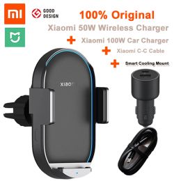 Contrôle Xiaomi Mijia Chargeur de voiture sans fil Pro 50W Max Refroidissement intelligent Premium Charge rapide sans fil pour MI MIX 4/11 Ultra / 11 Pro