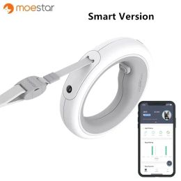 Contrôle Xiaomi MOESTAR Bluetooth laisse rétractable pour animaux de compagnie corde de Traction pour chien avec comptage de pas intelligent LED veilleuse Version intelligente