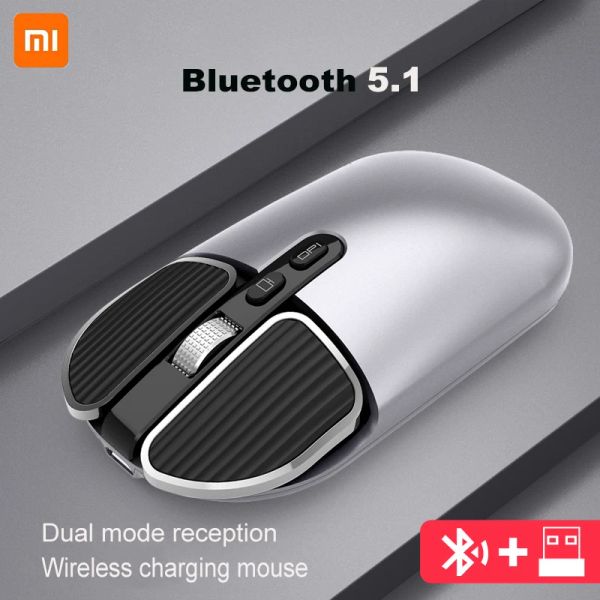 Contrôler les accessoires d'ordinateur portable sans fil Xiaomi Mouse Bluetooth et le mode double 2,4g Utilisez un joueur de souris d'ordinateur ultra-surre