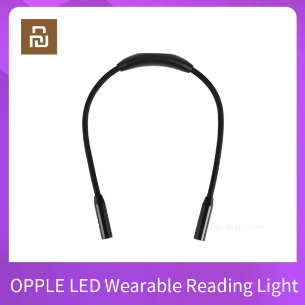 Control Xiaomi OPPLE LED Luz de libro de lectura portátil 4000K blanco cálido USB recargable luces nocturnas lámpara Flexible linterna portátil