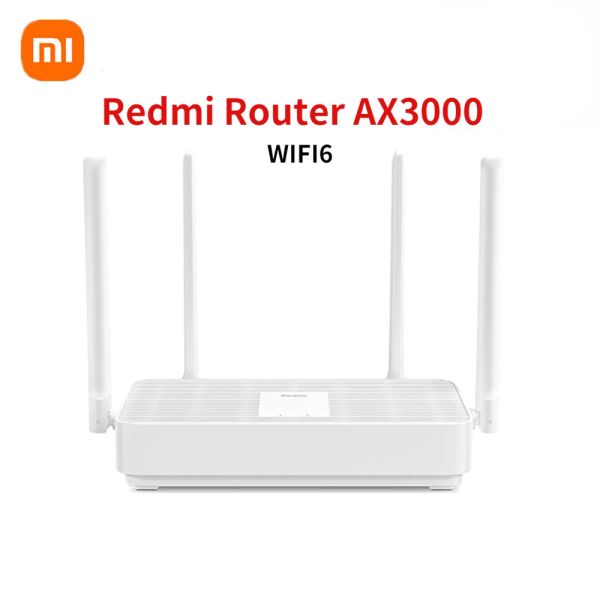 Control Xiaomi Redmi Router AX3000 Wifi6 Mesh WIFI Gigabit2.4G/5.0GHz DualBand Amplificador de señal inalámbrico Antena de alta ganancia Repetidor Wifi
