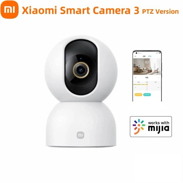 Contrôle Xiaomi Smart Camera 3 PTZ Edition 3K Couleur Full Color Speech 5 Megapixels 360 ° Voir le travail Vision nocturne infrarouge