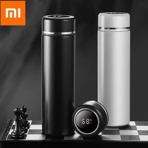 Control Xiaomi Smart Thermos con pantalla digital de término Botella de agua caliente fría Taza térmica Oficina Frascos de vacío Termos Taza de café Regalo