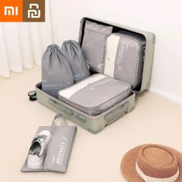 Contrôle Xiaomi sac de rangement de voyage tri de vêtements ensemble d'emballage trousse de toilette organisateur de bagages étanche grande capacité en voyage d'affaires