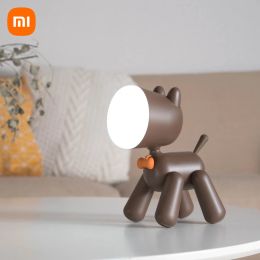 Contrôle Xiaomi USB rechargeable LED chambre d'enfant lampe de chevet variété chiens étudiant lampe de lecture dessin animé veilleuse lampe de table