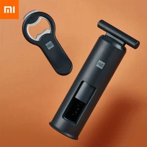 Contrôle xiaomi vin bière ouvre-bouteille tire-bouchon avec coupe-feuille barre outils bouteille ouverte aimant adsorption conception livraison directe