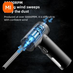 Controle Xiaomi Wireless Air Duster 50000 tpm Dust Blowing Gun USB Compressed Air Blower Reiniging voor Computer laptop toetsenbordcamera