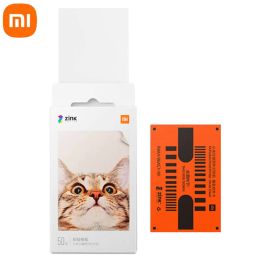 Contrôle Xiaomi ZINK papier Photo de poche auto 50 feuilles d'impression Photo adhésives pour Xiaomi 3 pouces Mini imprimante Photo de poche papier uniquement