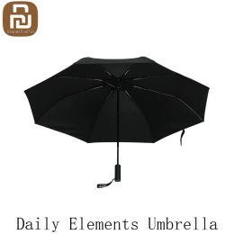 Controle Xiaomiyoupin Daily Elements Smart Umbrella volledigautomatische zonnige regenachtige mannen vrouwen winddichte waterdichte zomer winter UV -umbrel