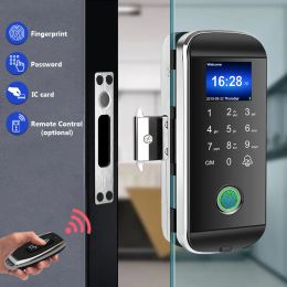 Besturing XM108S 2021 Smart Home Door Glijdende Glazen deur Vergrendeling Biometrische vingerafdruk Lockemedewerker Informatie Toegangstoegang Elektrisch vergrendeling