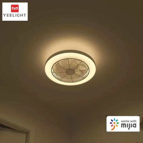 Control Yeelight 61W Luz de ventilador de techo fija Conexión bluetooth inalámbrica inteligente Circulación de aire del inversor de CC