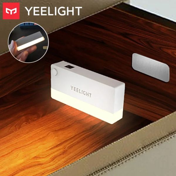 Control Yeelight Mini luz LED para gabinete USB recargable Sensor infrarrojo luz nocturna para cajón cocina armario armario lámpara de cama