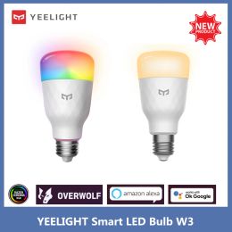 Contrôle Yeelight ampoule LED intelligente W3 couleur/Dimmable blanc atmosphère lampe lumière E27 commande vocale pour Xiaomi mi home Google Home