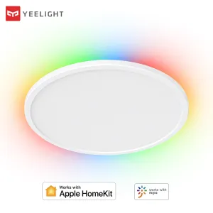 Controle la luz de techo led RGB inteligente yeelight 400C Luz de color ambiental ultrafina control de voz inteligente funciona con la aplicación Homekit Mi home