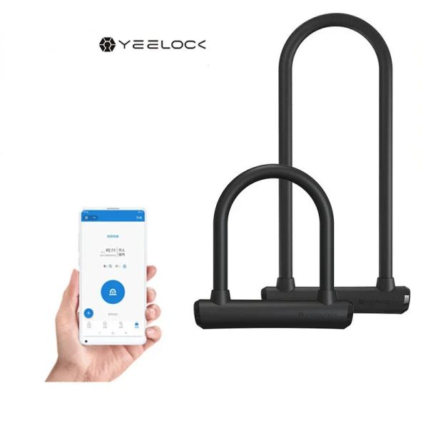 Control Yeelock Smart U Lock Sliding Door Motorcycle Bike Bike Carry Ventana Contraseña impermeable a la aplicación de teléfono Remoto inteligente