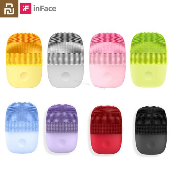 Contrôle Youpin inFace électrique nettoyage du visage en profondeur brosse de Massage sonique lavage du visage IPX7 étanche Silicone nettoyant pour le visage soins de la peau