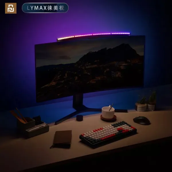 Contrôle Youpin LYMAX, moniteur d'ordinateur, lampe de Table, écran incurvé, lampe de bureau, gradation, soins oculaires, sensible au son, musique suspendue, lumière de jeu