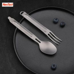 Control YouPin Next Fork Spoon Outdoor Pure Titanium Portable Veteware Portable 2in1 Sports desmontables al aire libre Saludable conveniente conveniente