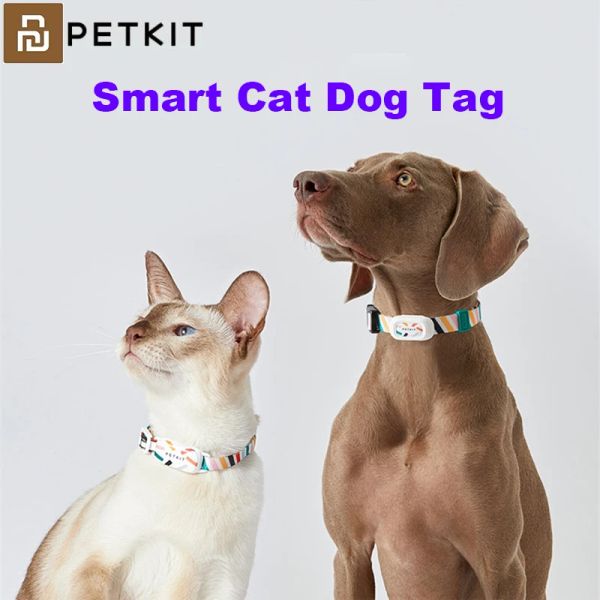 Control YouPin Petkit Smart Personalized Dog Collars Ajustable Softable Nylon Impload Puppy Collar Etiquetas Accesorios de mascotas Aplicación Trabajo