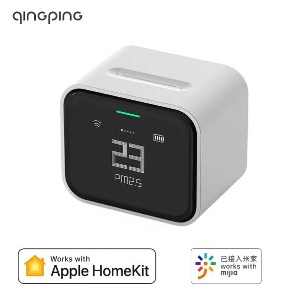 Contrôle du détecteur d'air Youpin Qingping lite Retina Touch IPS, fonctionnement de l'écran PM2.5, moniteur d'air pour application Xiaomi Mihome/Apple Homekit