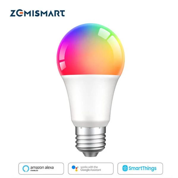 Contrôle Zimismart E27 Zigbee LED Bulb Light Light Control par Alexa Echo Google Home Tuya Smart LifeApp