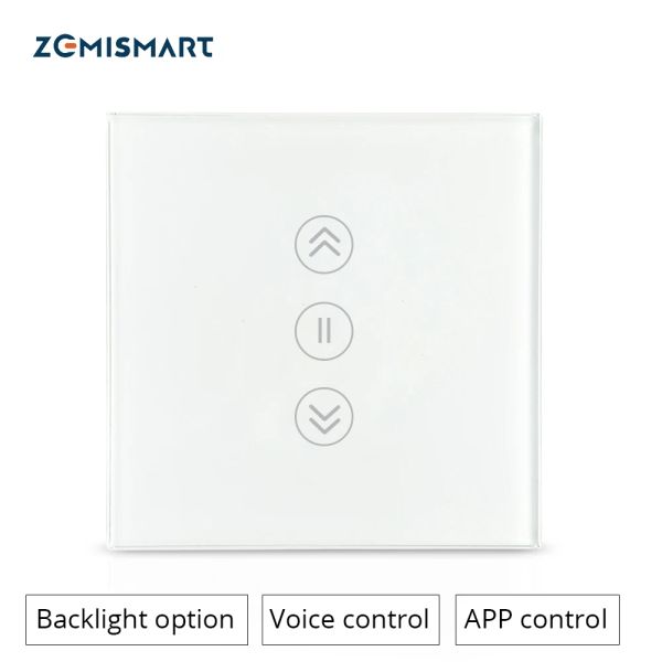 Zemismart – interrupteur de rideau Echo Google Home Alexa, commutateurs aveugles pour moteur à rouleau Standard, moteur coulissant, application Wifi, contrôle Siri