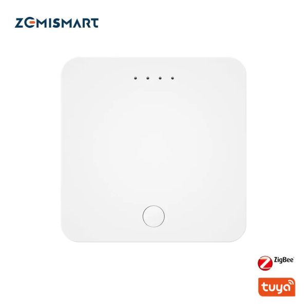 Control Zemismart Tuya Zigbee 3,0 Hub Zigbee Gateway puente de hogar inteligente con toma de Cable de red conexión por cable Control de vida inteligente