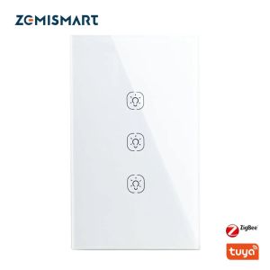 Control Zemismart Tuya ZigBee Switch Neutral Vereiste ons onderbreker Smart Life Remote Remote Control Alexa Google Home Light Switches