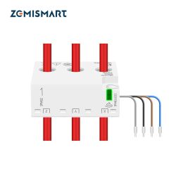 Controle Zemismart Tuya Zigbee WiFi 3 Fase Energiemeter Power Monitoring Realtime Measure Consumptie 63A Smart Life App Control