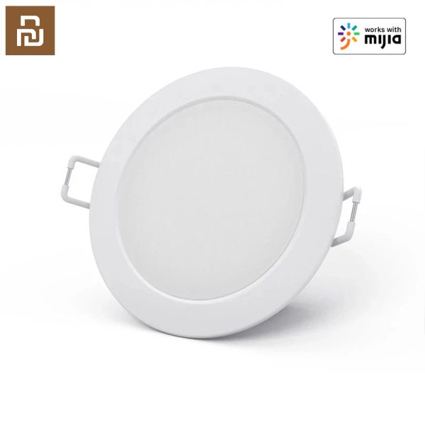 Contrôle Zhirui Smart Downlight couleur réglable plafonnier gradation blanc lumière chaude WIFI Mihome App télécommande intelligente