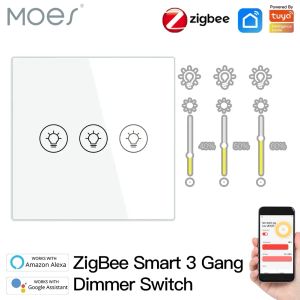 Contrôle ZigBee Multigang variateur de lumière intelligent contrôle indépendant contrôle intelligent de l'application Tuya fonctionne avec Alexa Google Home 1/2/3 Gang