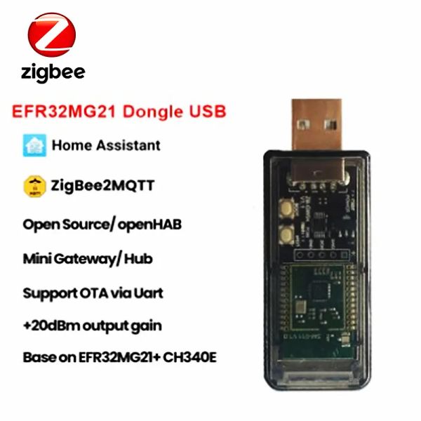 Contrôler Zigbee Smart Gateway USB Dongle, Smart Home ZBGW04 Hub PCB Antenne Gateway USB Chipe USB Chipe, travaillez avec l'assistant à domicile ZHA NCP