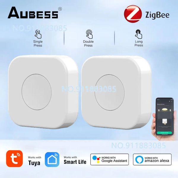 Control Zigbee Tuya Botón Smart Scene Switch Clave de control remoto Inalámbrico Controlador Multiscene Linkage Switchs Zigbee Gateway