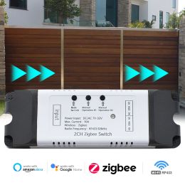 Besturing Zigbee Tuya / Ewelink Garage Door Opener Controller Smart Switch Relay Module Gate Open Work voor Alexa Gateway Hub vereist