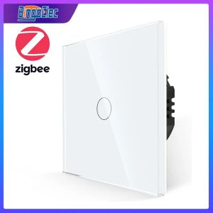 Besturing Zigbee Wall Touch Smart Light Switch met neutraal/niet neutraal, geen condensator slimme leven/tuya 2/3 Way Control Smart Home