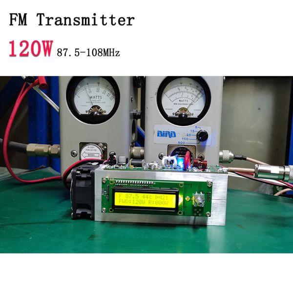 Contrôleur réglable 0120W émetteur RF 87.5MHz108MHz émetteur stéréo FM Station de Radio jambon SWR prise en charge carte SD MP3 haute précision