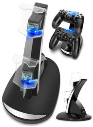 Controlador Carger Dock LED Dual USB PS4 PS4 STAND STAND STAND CURCE For Sony PlayStation 4 PS4 PS4 Pro PS4 Slim Controler9173438