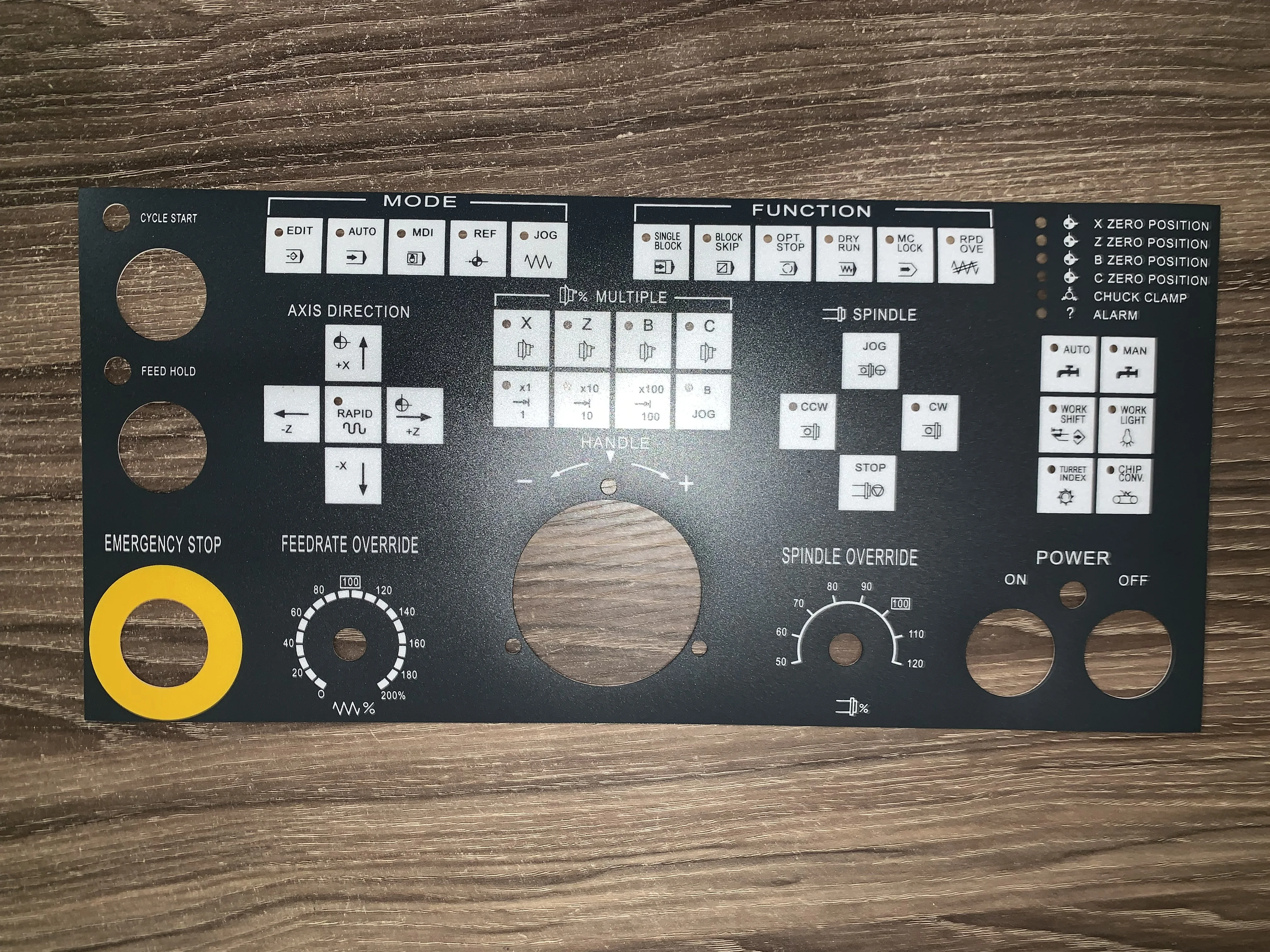  Japonya Doosan Fanuc Sistem Makinesi Takımını Denetleme Panel Panel Düğmesi Membran Makine Takımı Panel Düğmesi