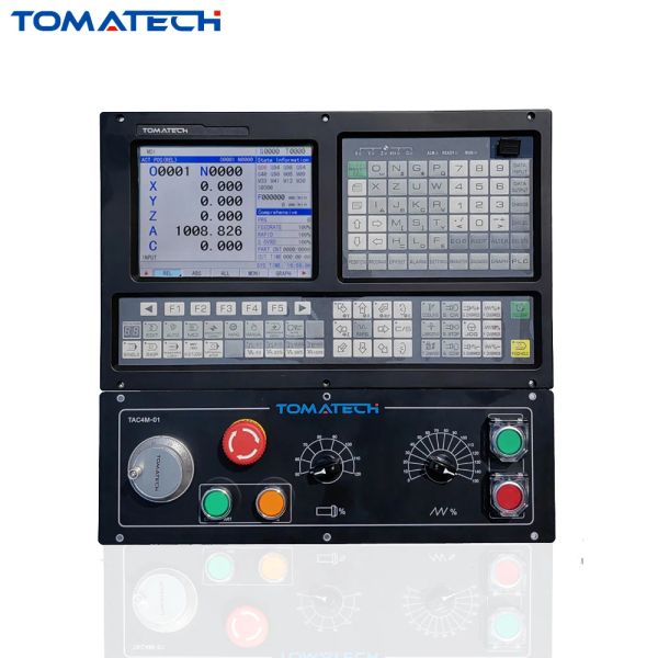Controlador Tomatech Pantalla de 8 pulgadas PLC Macro Macro Programa 4 Eje ATC ATC CNC Máquina de perforación Sistema de controlador con panel adicional