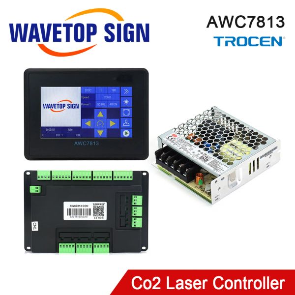 Contrôleur Trocen AWC7813 AWC708S Système de contrôleur laser CO2 pour la machine de coupe de gravure laser CO2 Remplacez 7AWC708C Lite Ruida Leetro