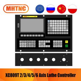 Contrôleur XC809T contrôleur de tour à liaison 2/3/4/5/6 axes avec chargeur d'outils prend en charge Gcode ATC Fanuc tour à broche numérique double analogique