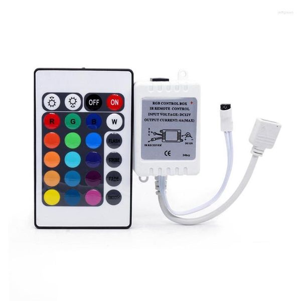 Contrôleurs 24Keys LED RGB Controller DC12V IR Remote pour les lumières de bande SMD