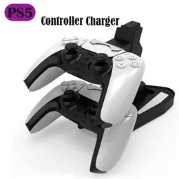 Contrôleurs Chargeurs pour Playstation 5 PS5 Contrôleur de jeu Double port Station de chargement Station de support Indicateur LED Base de stockage de chargeur